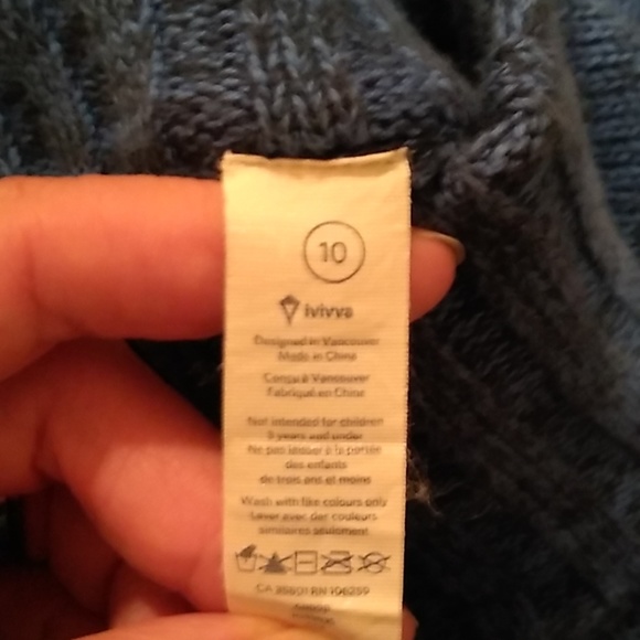 Ivivva wrap star marled blue sweater - Picture 5 of 7